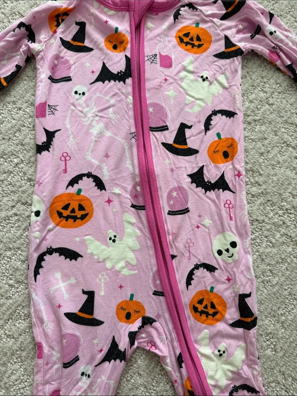 Little Sleepies Pink Glowing Ghouls Zippy